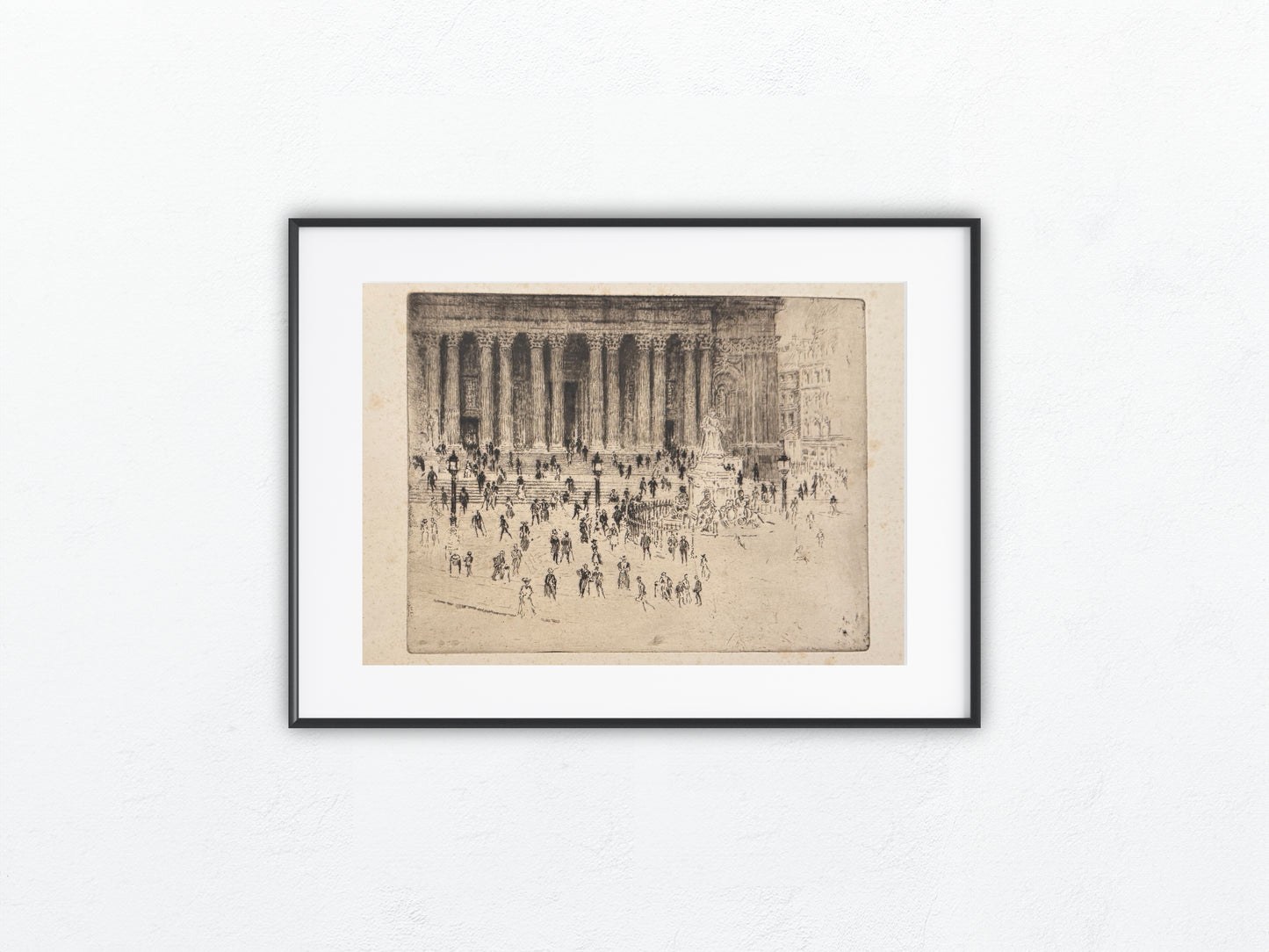 Originalradierung London Tafel 1880 The Pavement von Joseph Pennell