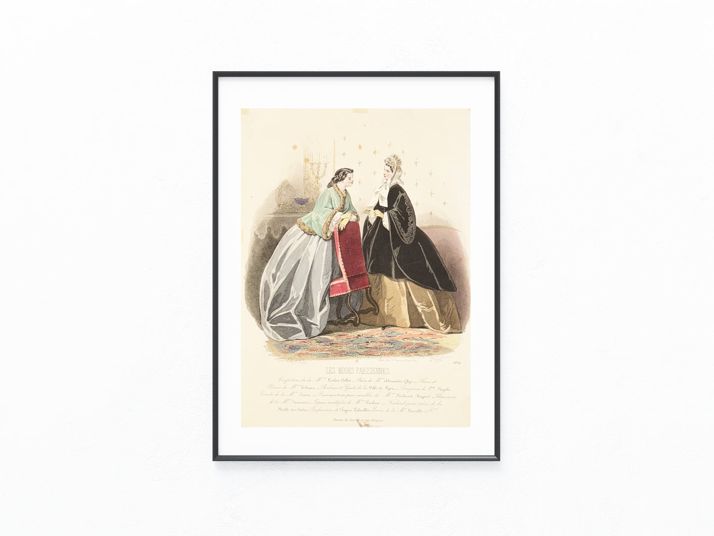 1863 Original Les Modes Parisiennes | Damenmode Modekupfer