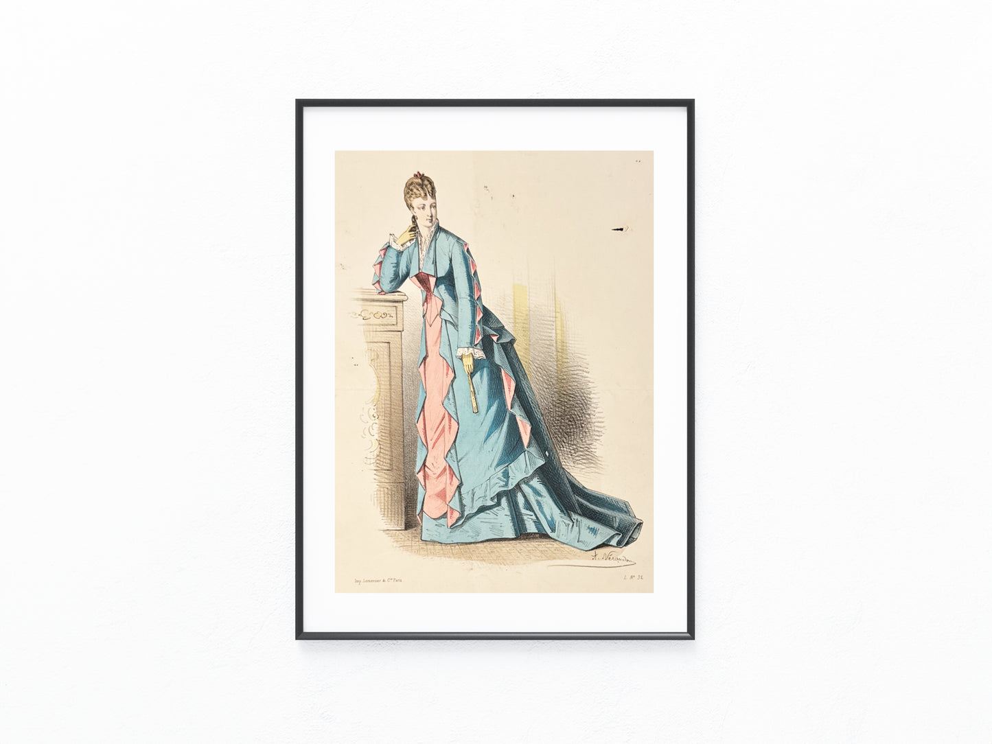 Original Modekupfer Le Moniteur de la Mode 1870