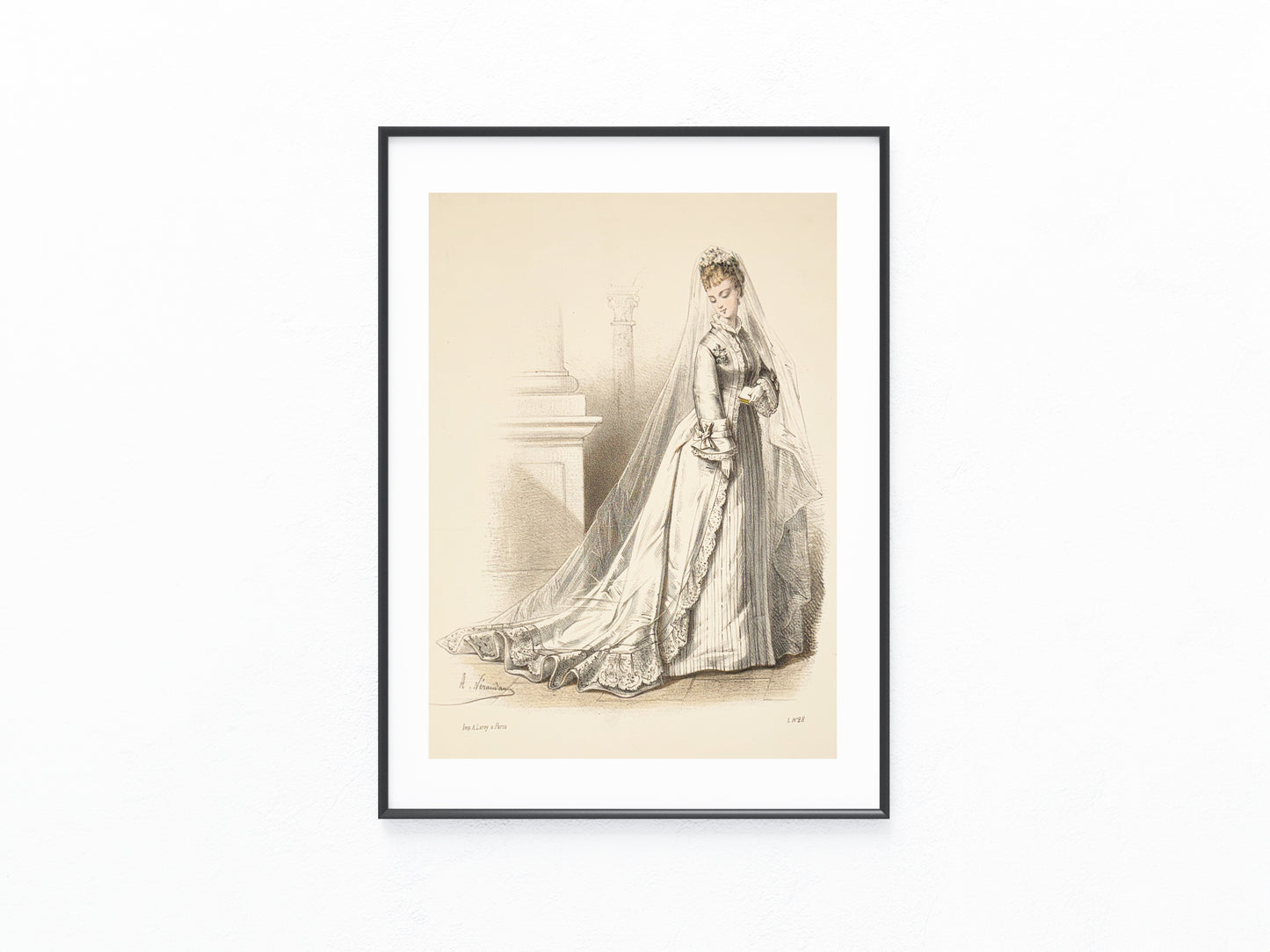 Viktorianische Hochzeit 1870 | Hochzeitskleid mit Spitzen & Schleier
