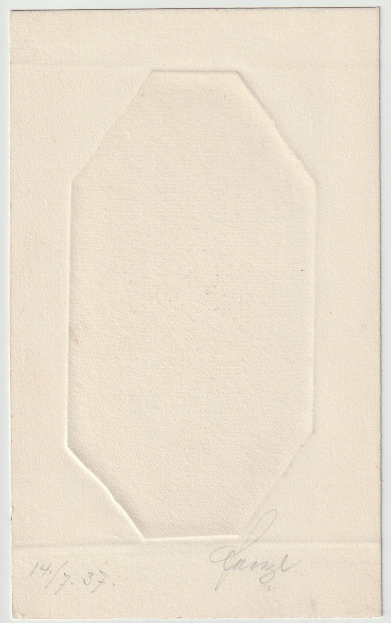Naturselbstdruck filigraner Zweig 1937 Originaldruck signiert