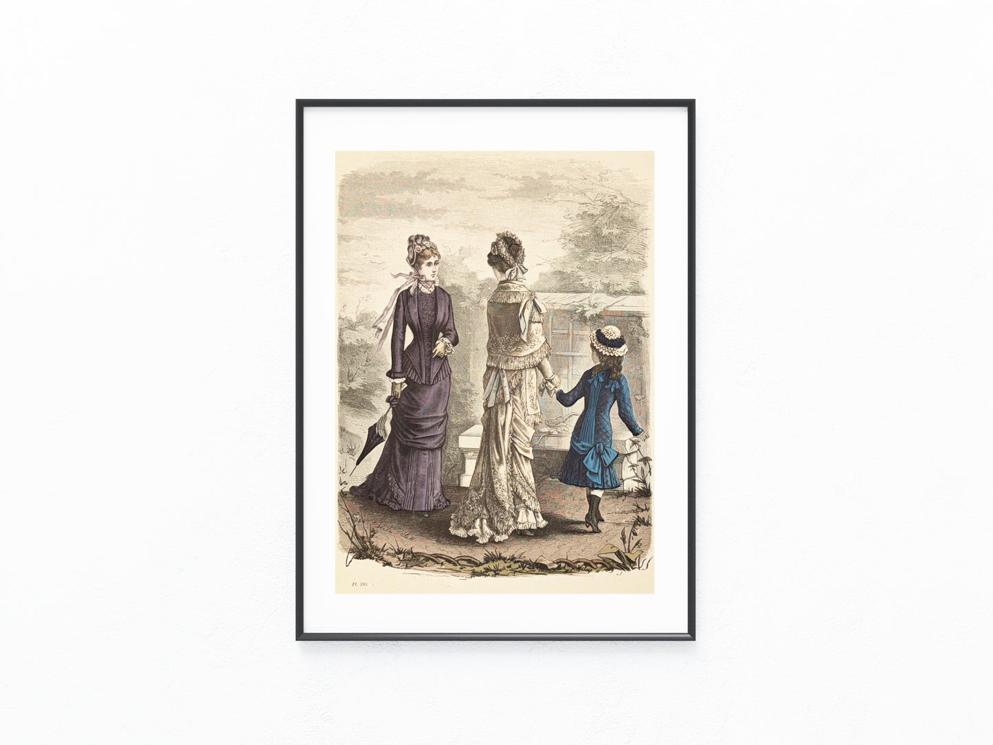 1879 Original Promenadenmode Lithografie Fashion