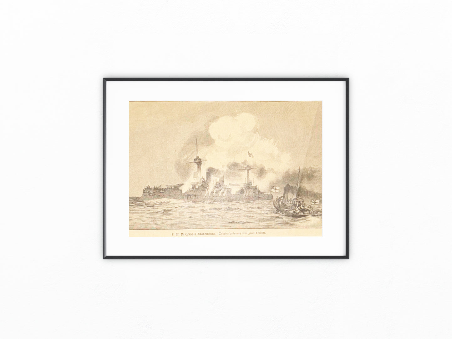 1894 Panzerschiff Brandenburg der Kaiserlichen Marine | Maritime Feuerkraft Militär