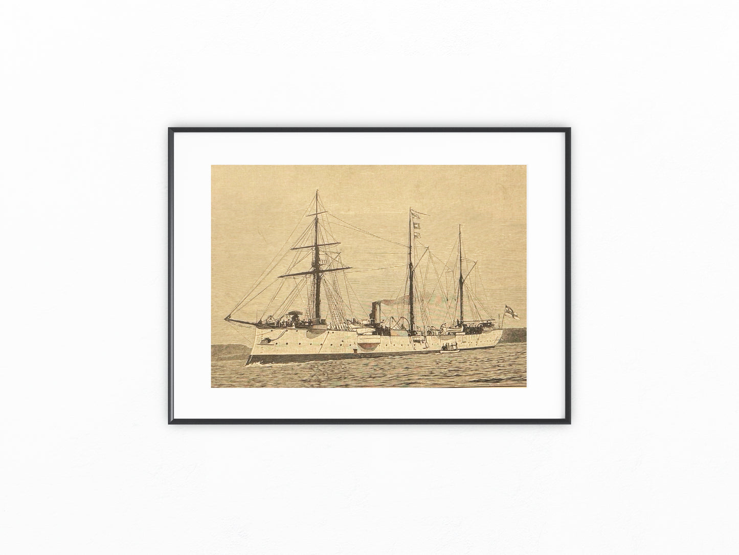 Kaiserlichen Marine 1895 Kreuzer 4. Klasse Geier | Kriegsschiff Marine Kriegsmarine