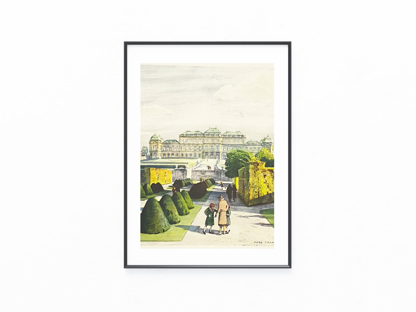 Wien Oberes Belvedere 1930 Original | Hans Frank Schloss Ansicht | Barockgarten Prinz Eugen