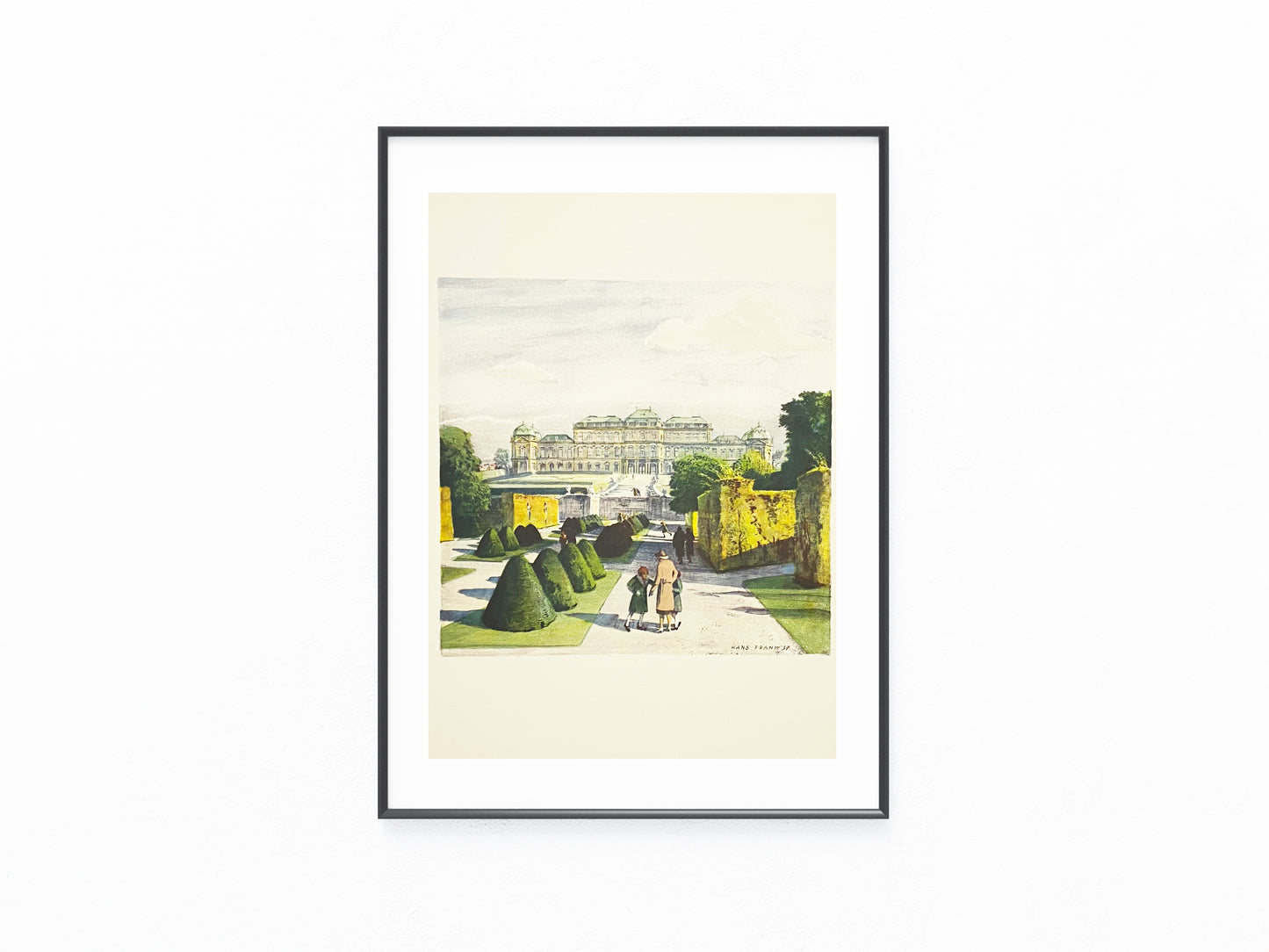 Wien Oberes Belvedere 1930 Original | Hans Frank Schloss Ansicht | Barockgarten Prinz Eugen