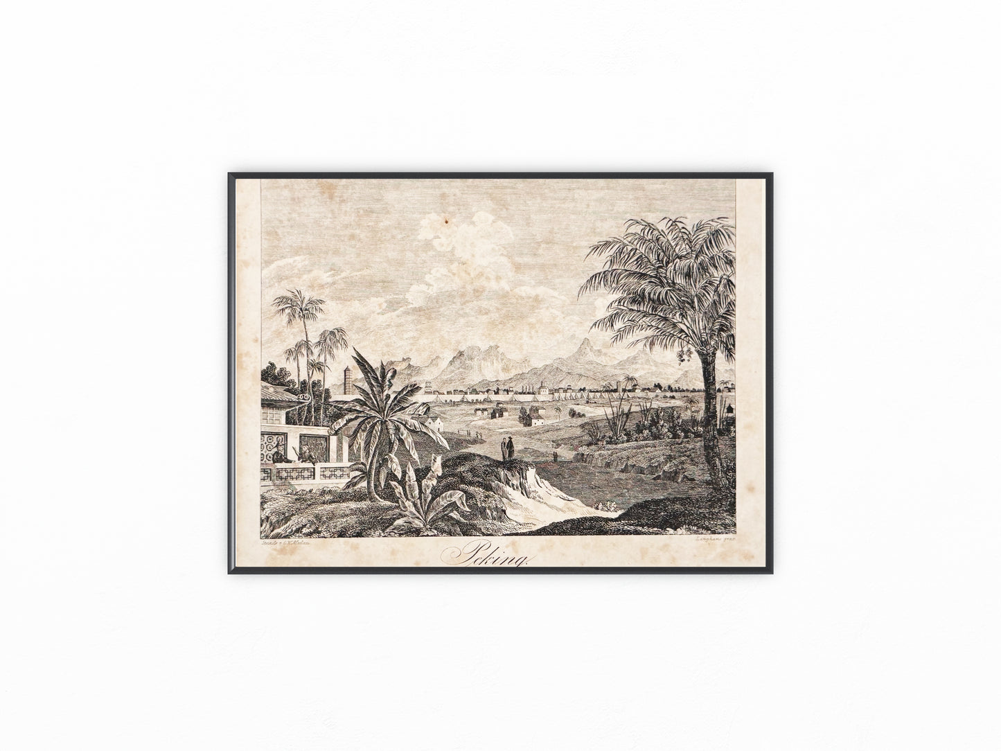1840 Ansicht von Peking China Asien Beijing | Original Kupferstich