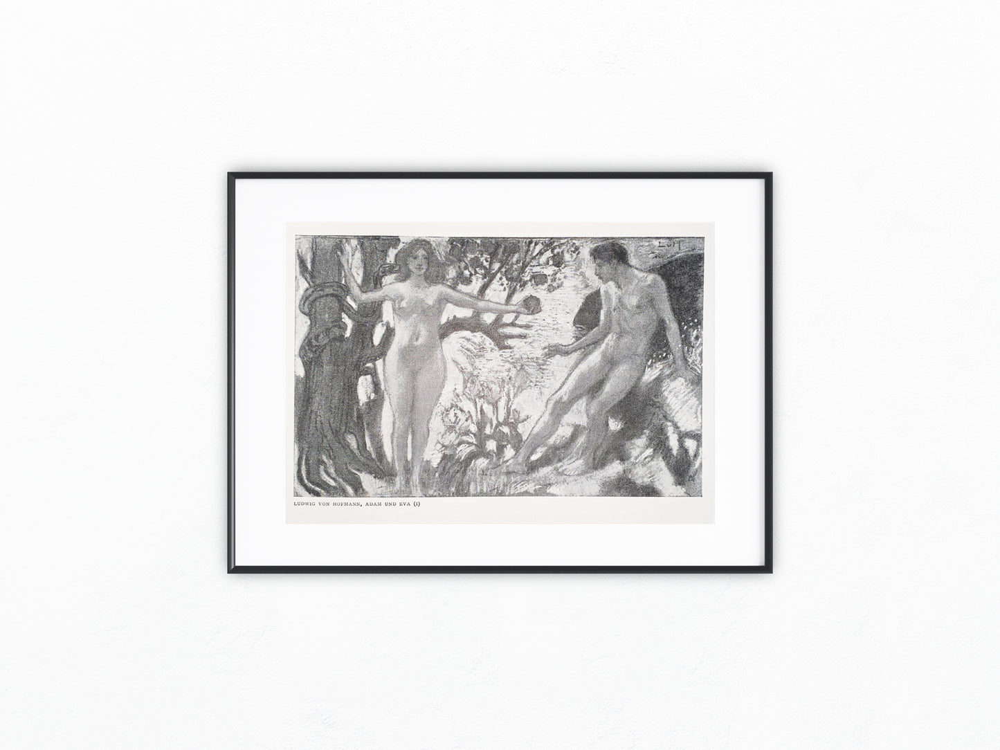 Adam und Eva 1900 Jugendstildruck Ludwig von Hofmann | Grafik Vita Nuova Vintage Art