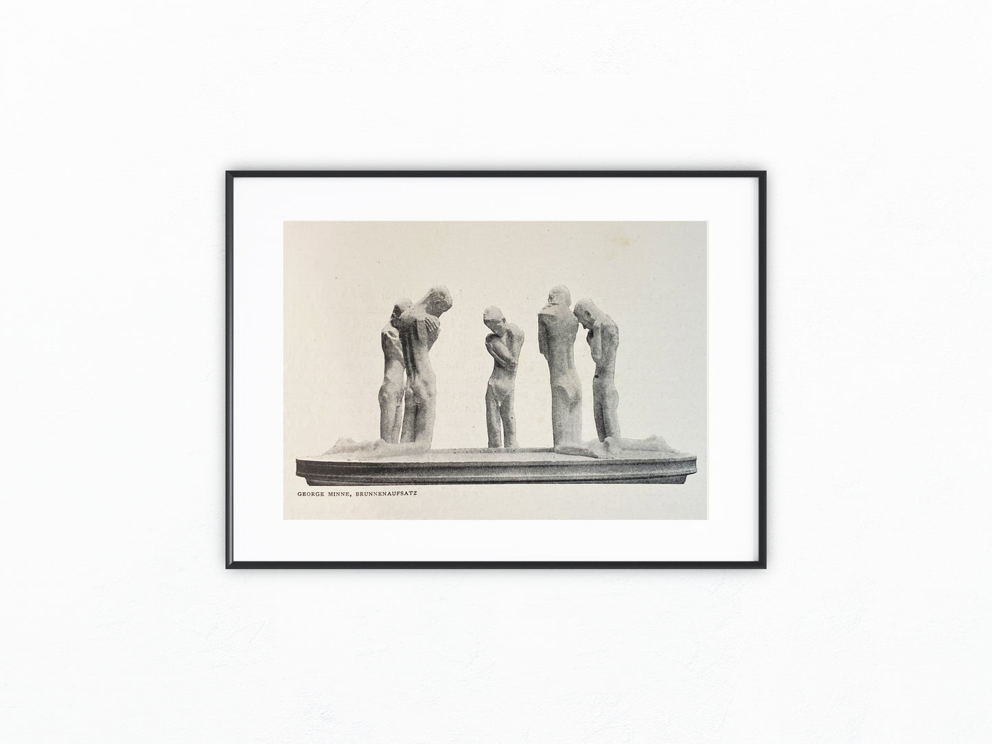 George Minne Brunnenaufsatz 1900 | Original Grafik Skulpturengruppe Jugendstildruck