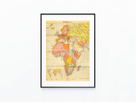 Historische Afrika Landkarte Kolonien 1900 | Europa Kaiserreich Namibia Kamerun Togo