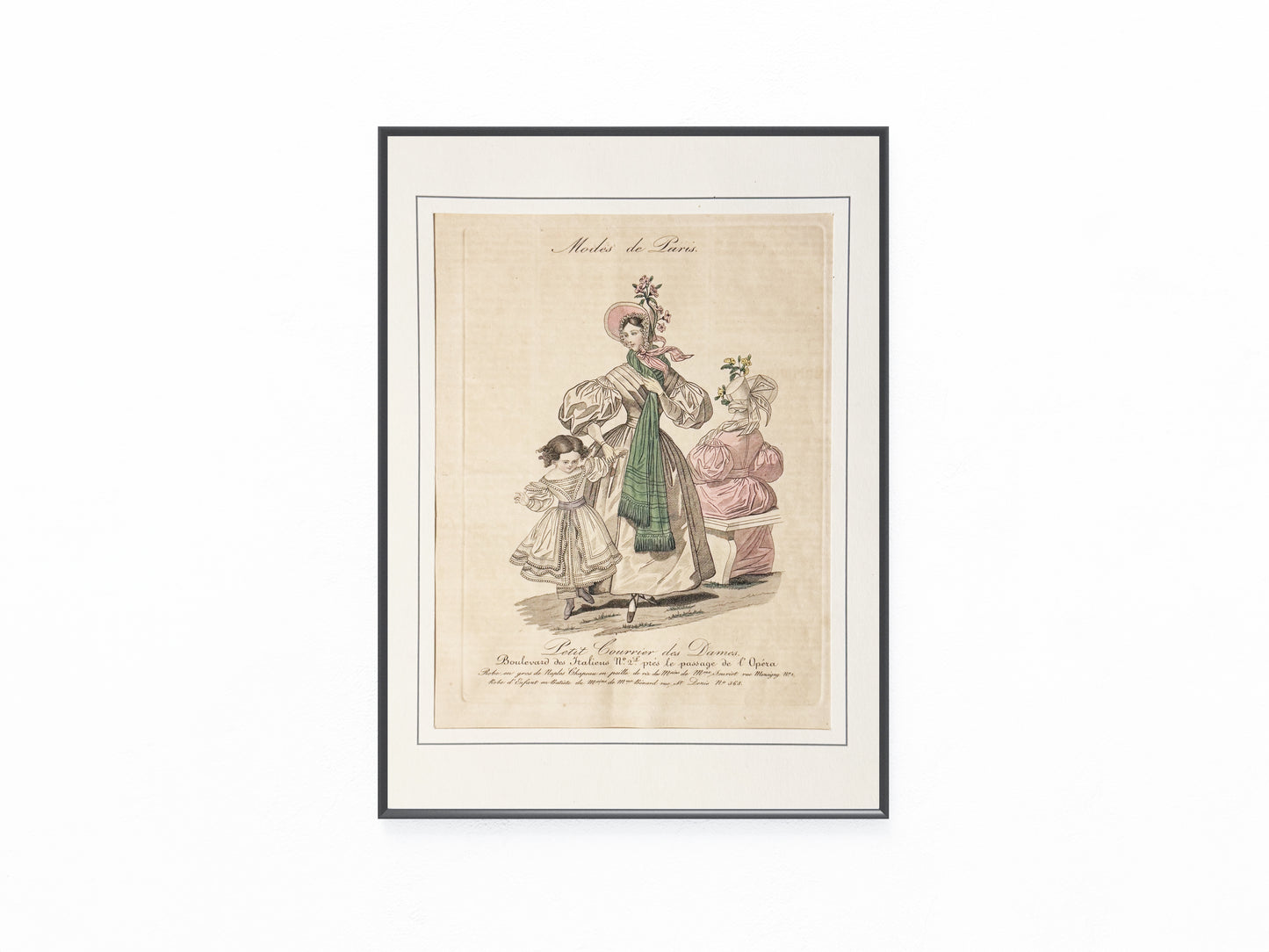 1835 Original Modes de Paris Lithografie | Französische Damenmode