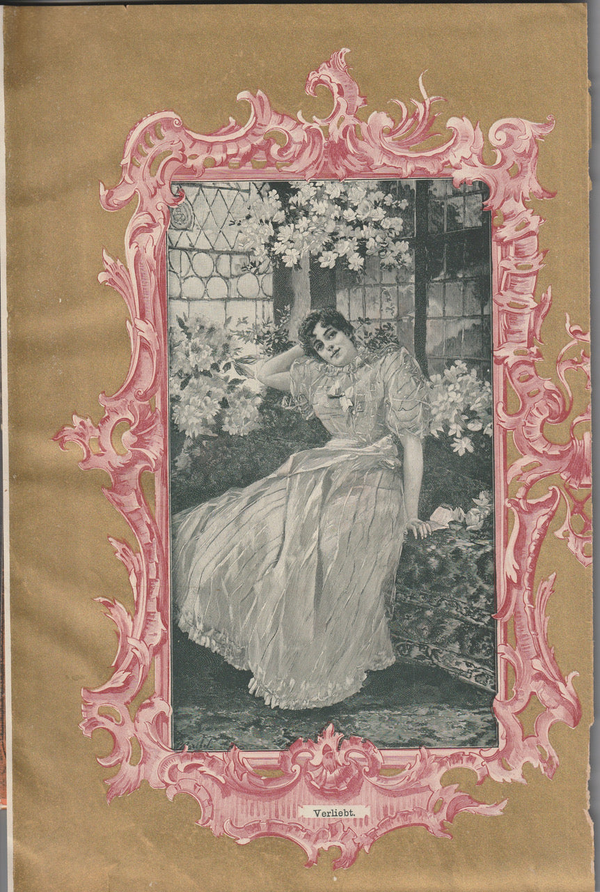 Verliebt Jugendstil Original 1900 | Seltene Liebesdarstellung