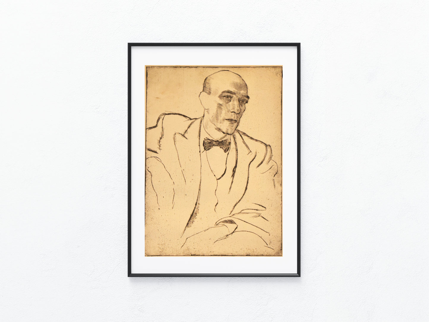 Arnold Schönberg Porträt 1920 Original Radierung | Expressionismus Musiker & Komponist Darstellung Wiener Moderne