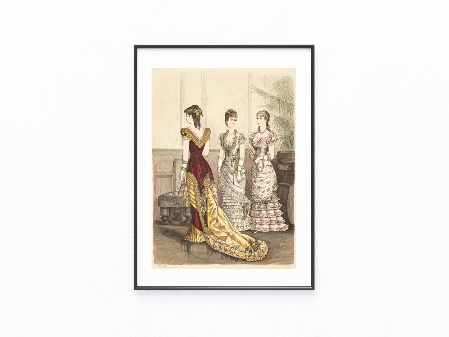 Original Ballkleider Mode 1881 Modeblatt Abendroben