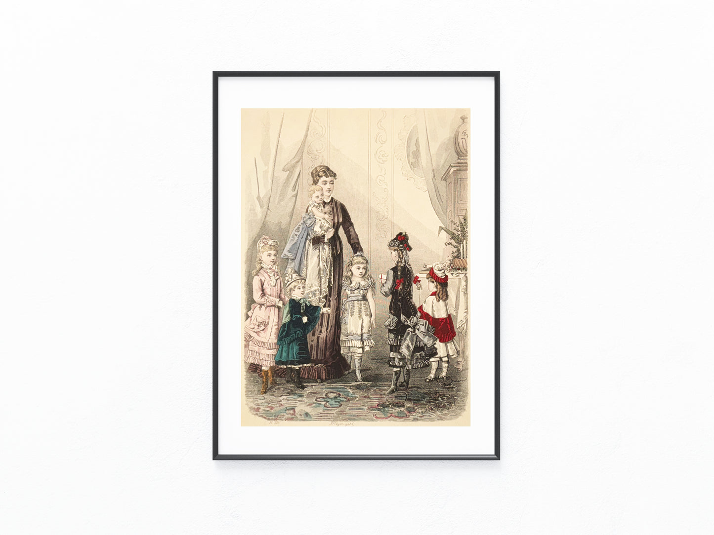 1877 Original Kinder & Damen Mode Druck | Modeblatt Gründerzeit