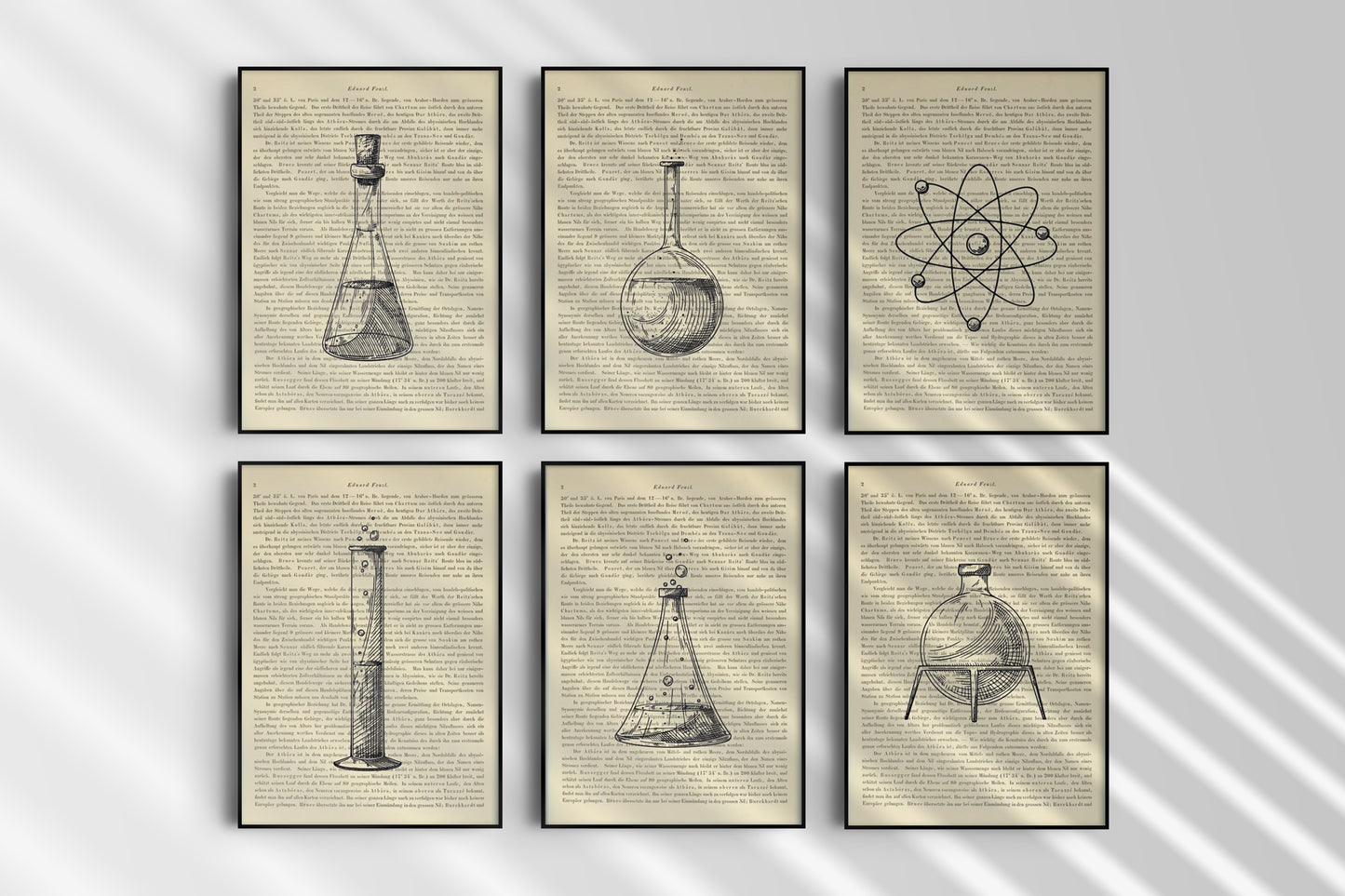 Chemielabor Prints - 6er Set
