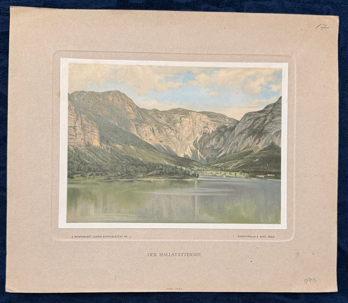 Der Hallstättersee 1900 Original Ansicht | Farblithografie Hallstatt