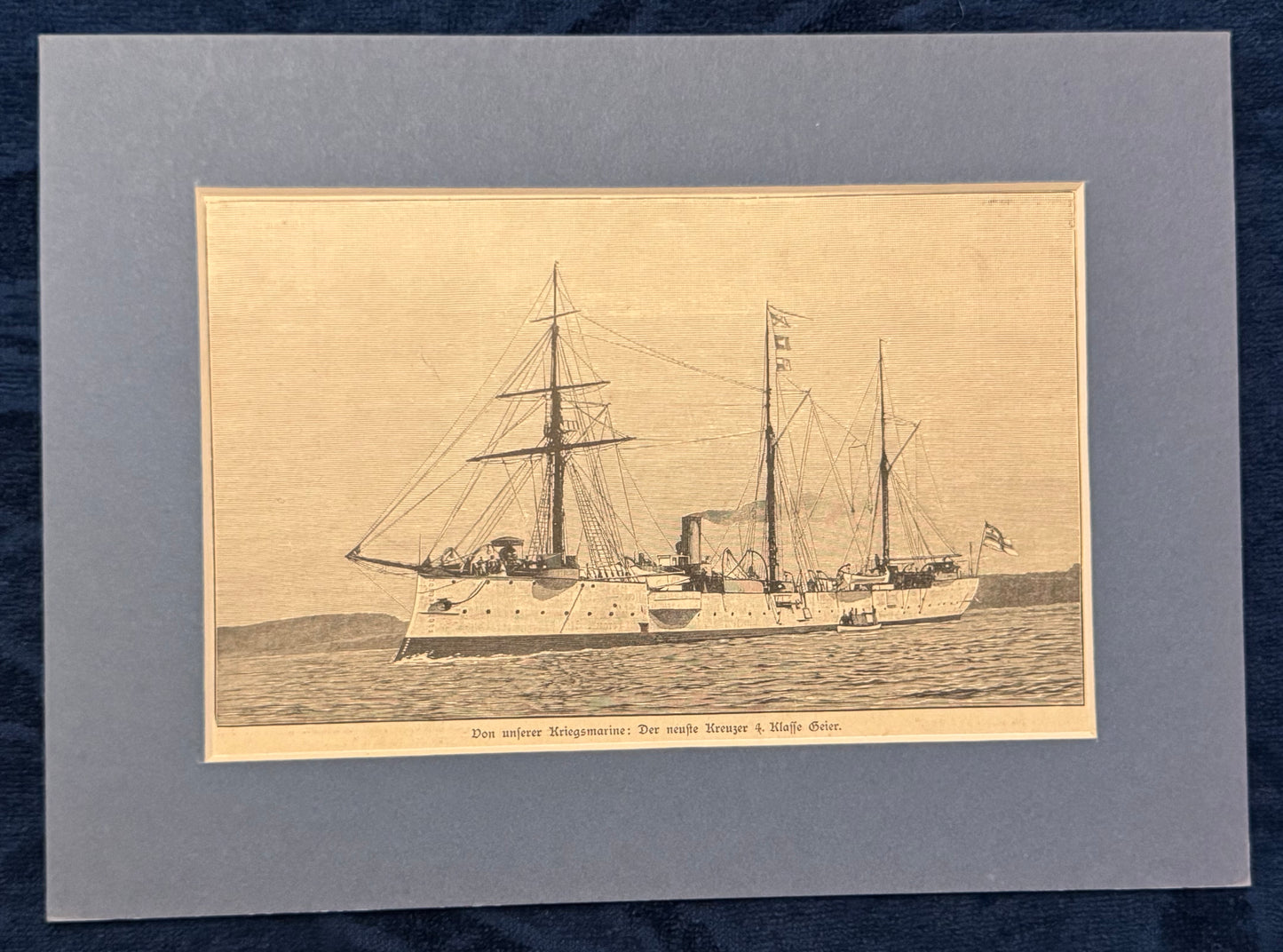 Kaiserlichen Marine 1895 Kreuzer 4. Klasse Geier | Kriegsschiff Marine Kriegsmarine