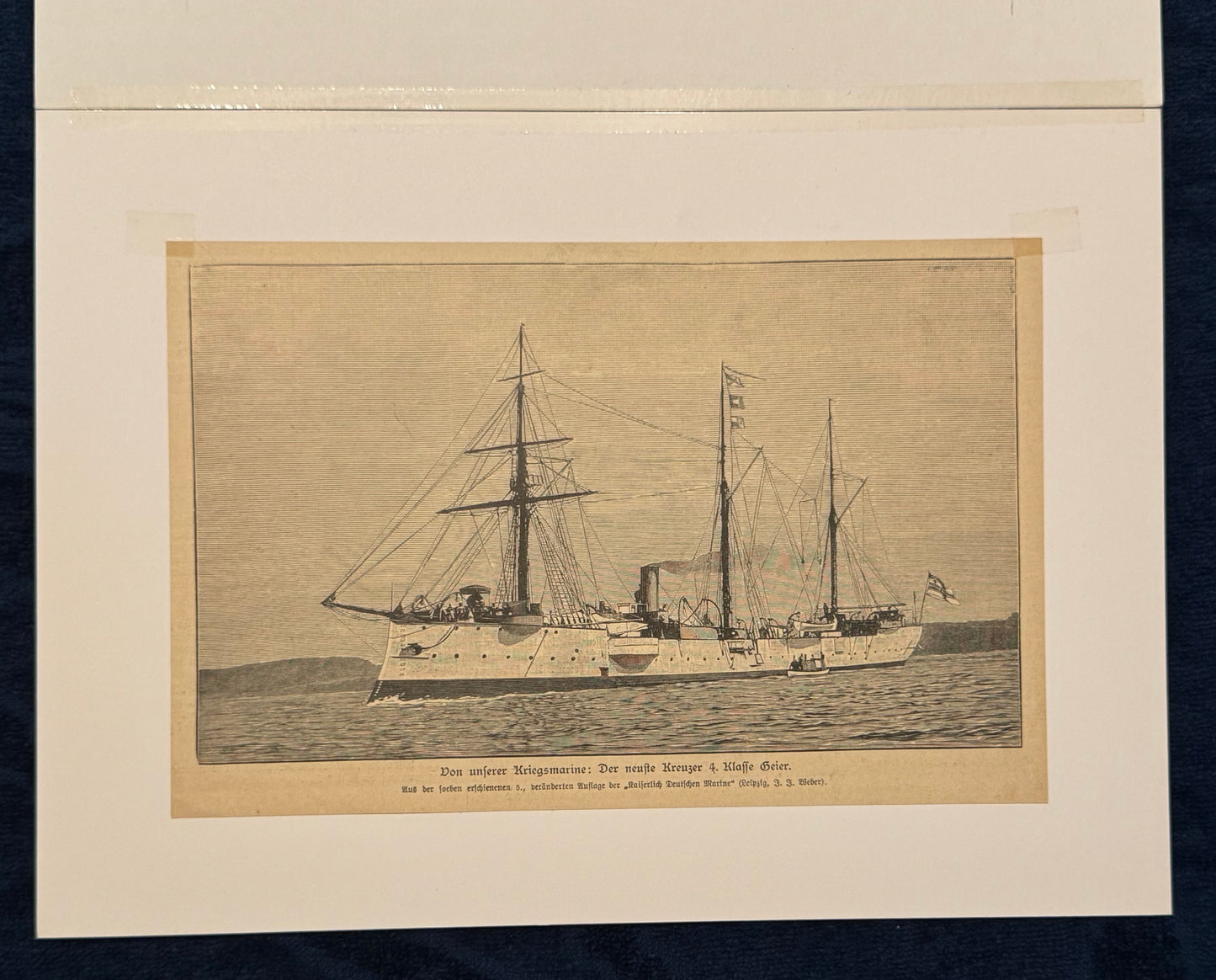 Kaiserlichen Marine 1895 Kreuzer 4. Klasse Geier | Kriegsschiff Marine Kriegsmarine
