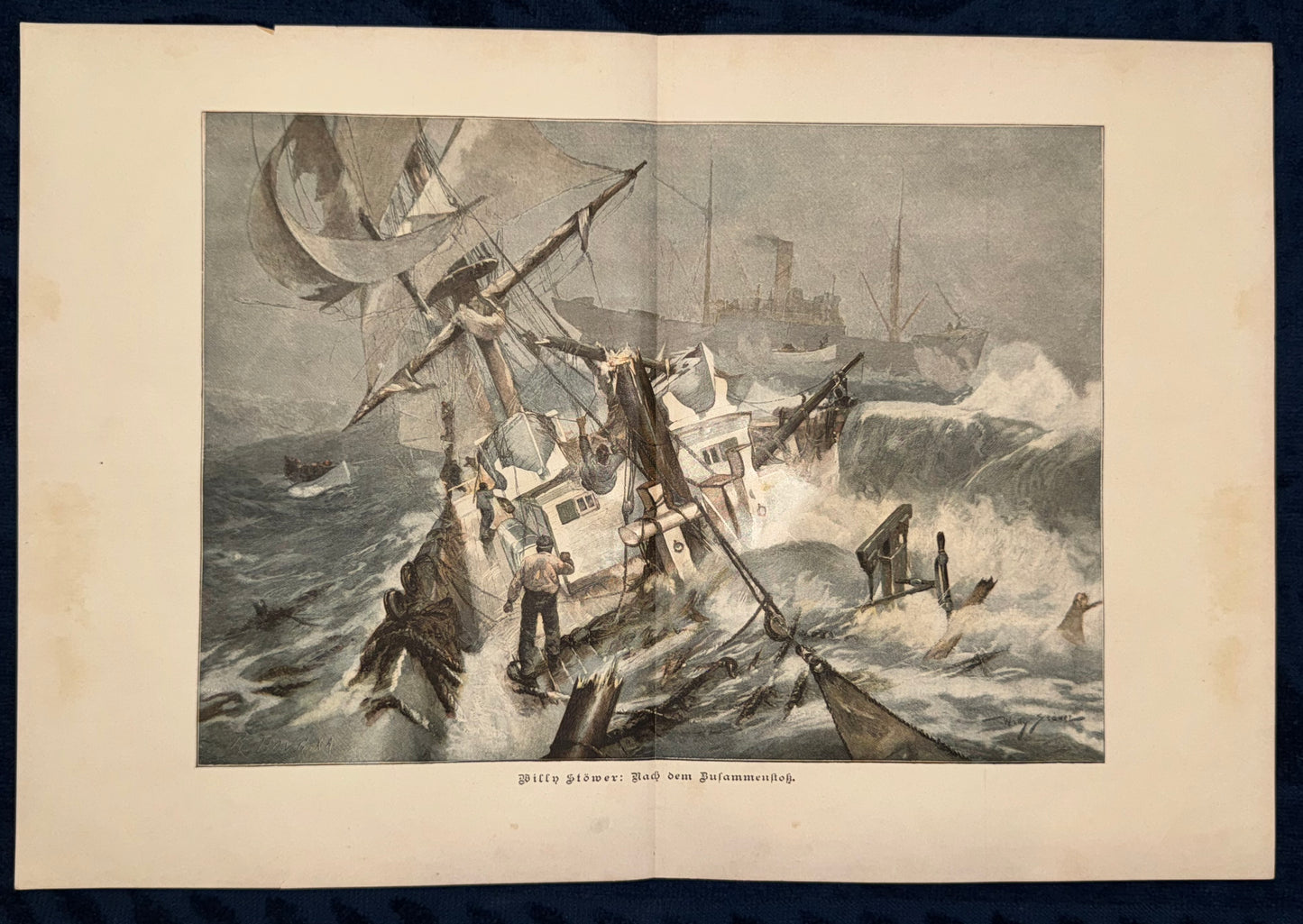 Historische Seeschlacht 1900 | Stower Vintage Schiffsunglück Kriegsschiff Marine