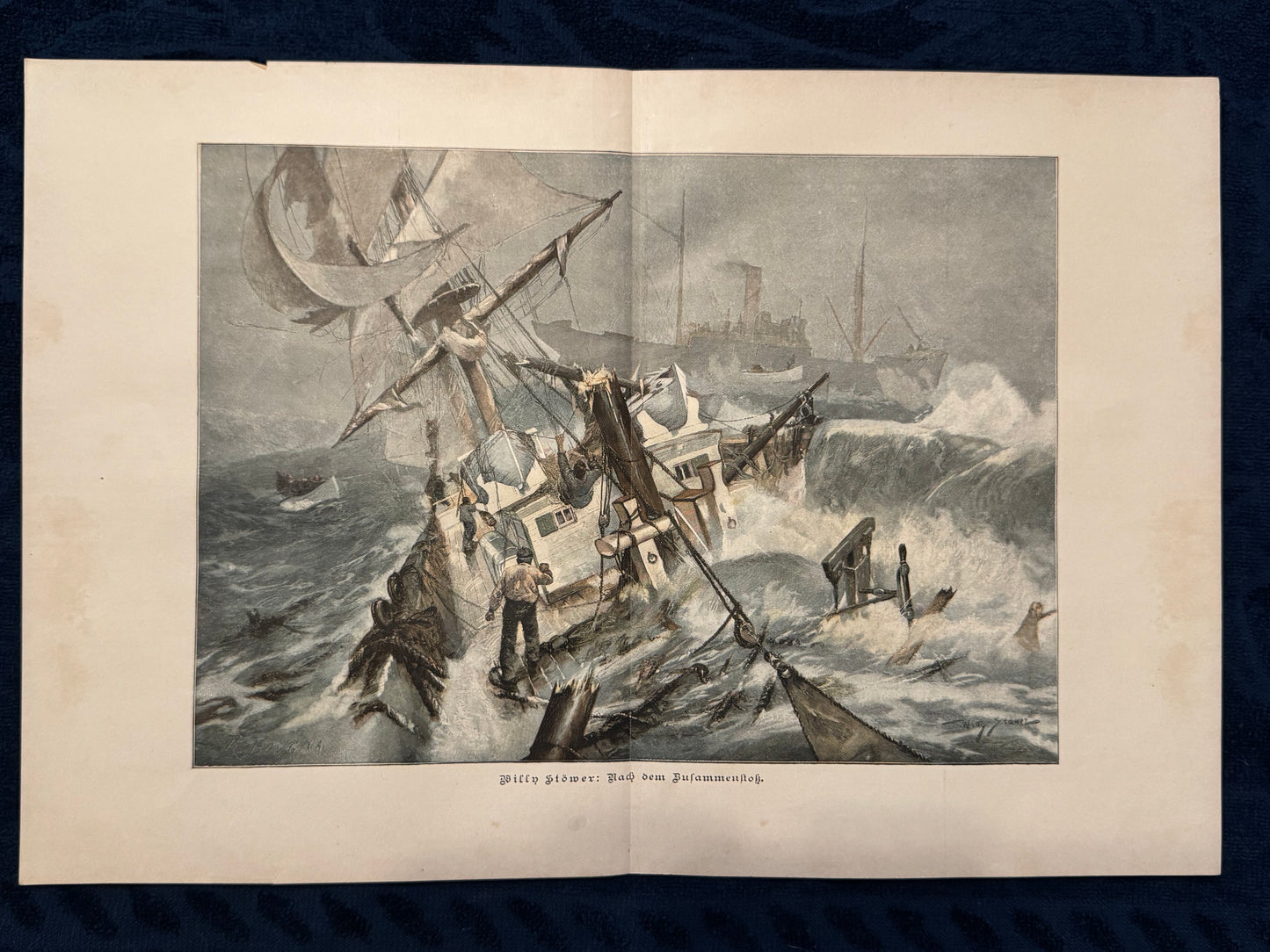 Historische Seeschlacht 1900 | Stower Vintage Schiffsunglück Kriegsschiff Marine