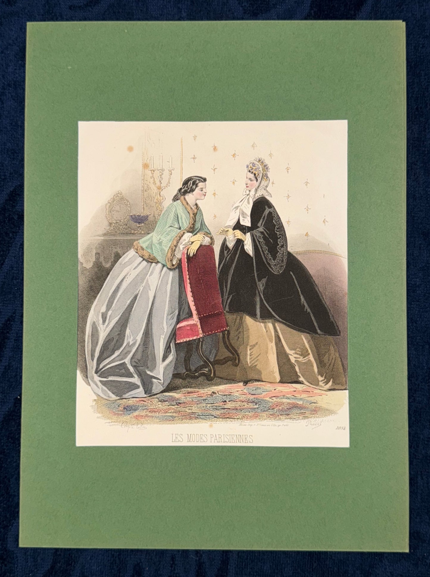 1863 Original Les Modes Parisiennes | Damenmode Modekupfer