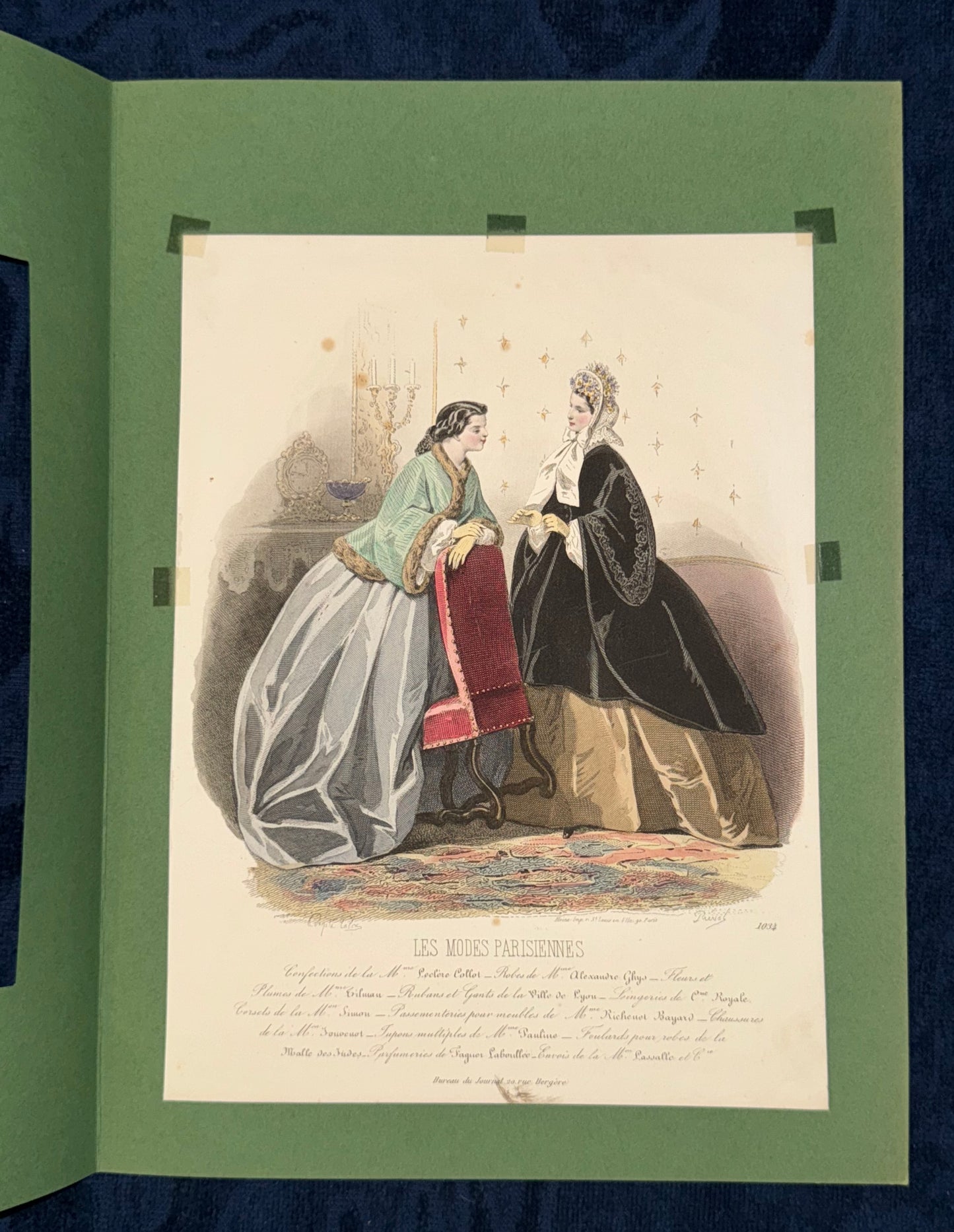 1863 Original Les Modes Parisiennes | Damenmode Modekupfer