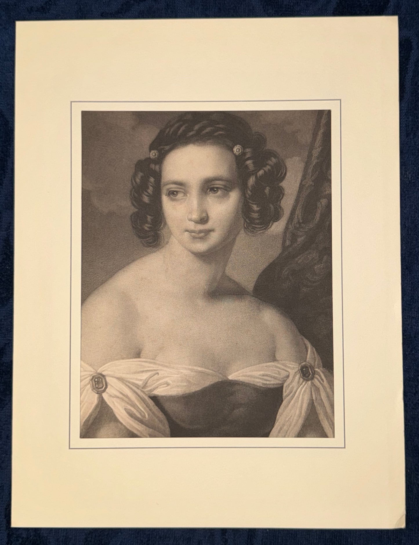 Cecilia 1870 Trauriger Blick einer jungen Frau Damenporträt