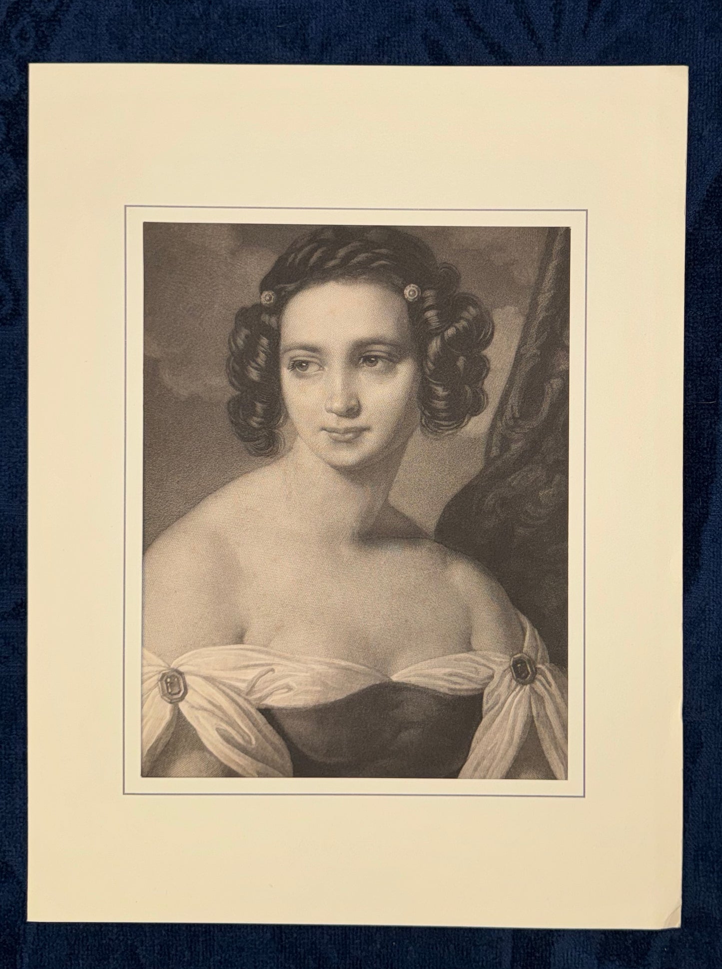 Cecilia 1870 Trauriger Blick einer jungen Frau Damenporträt