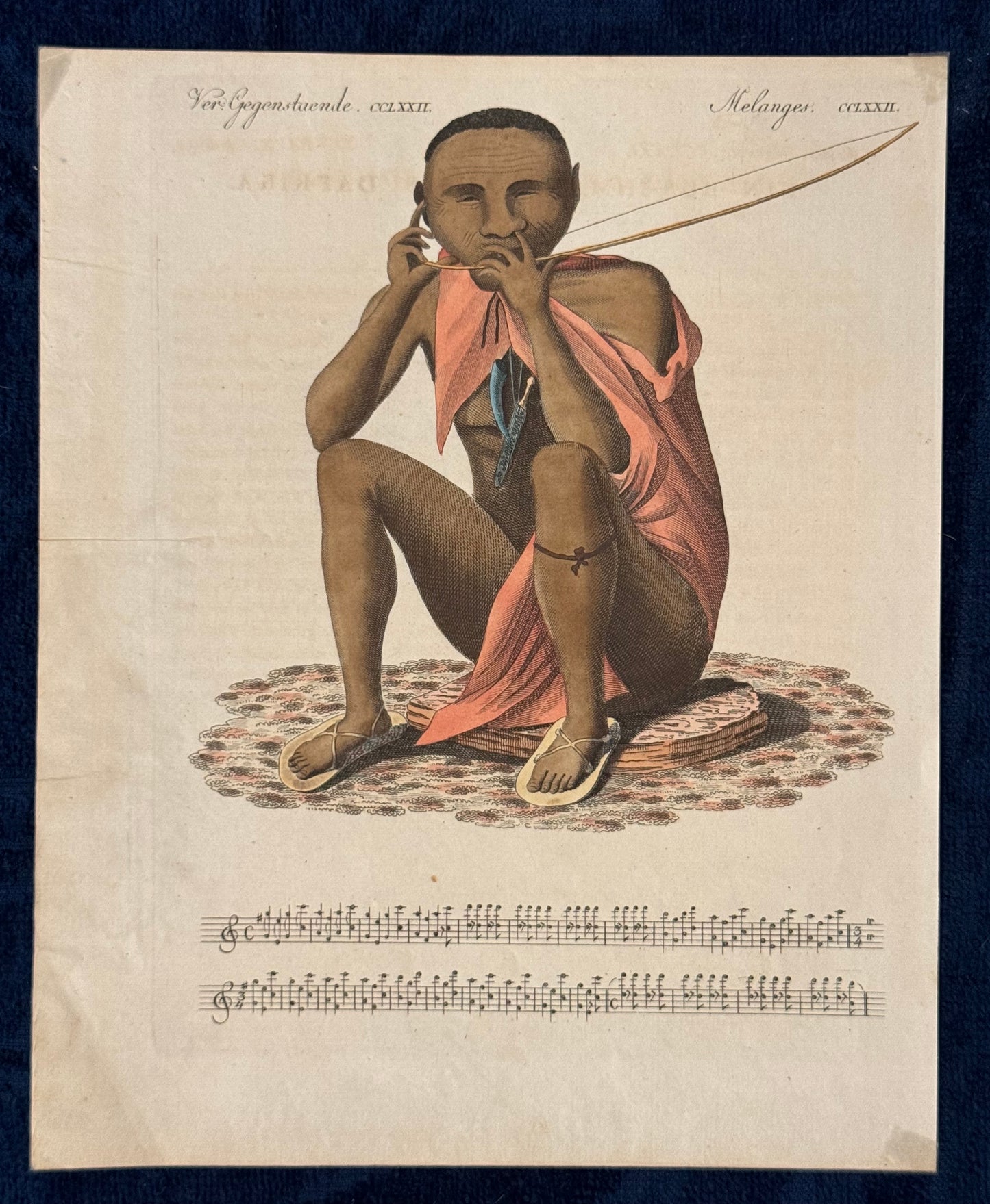 1840 Original Darstellung Melanges | Ethnographie Musik