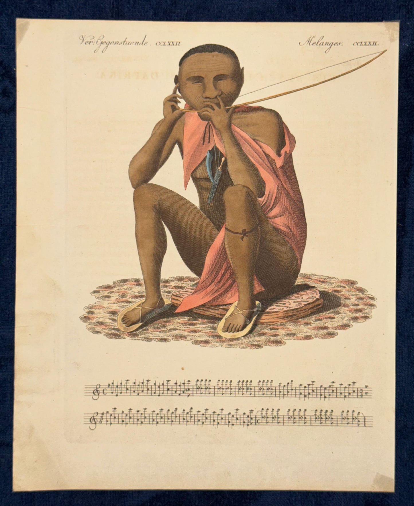 1840 Original Darstellung Melanges | Ethnographie Musik