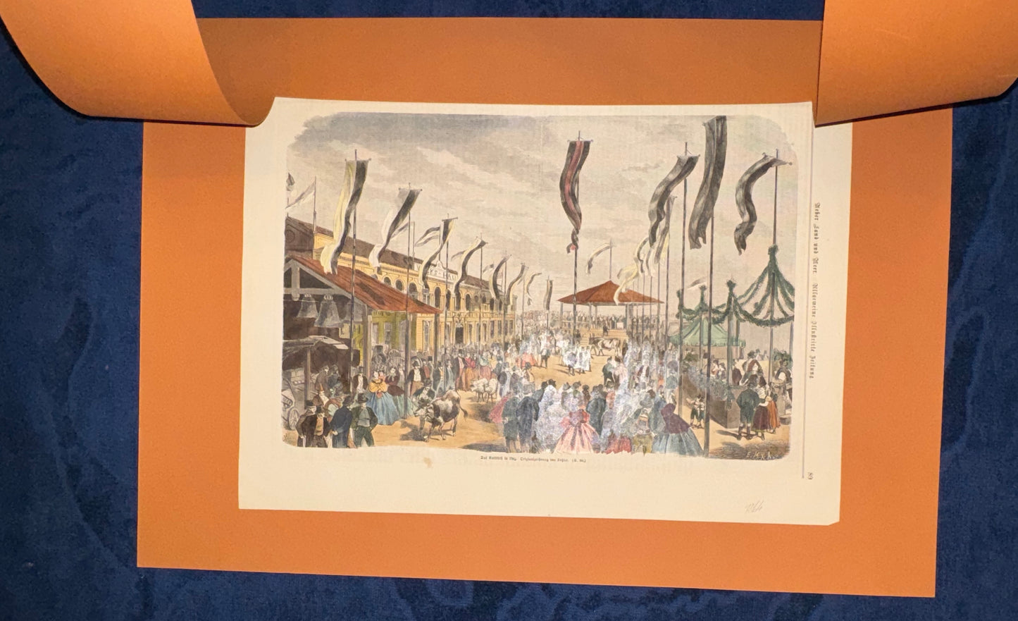 1860 Wiener Prater Eröffnung | Original im Passepartout | Historische Illustration