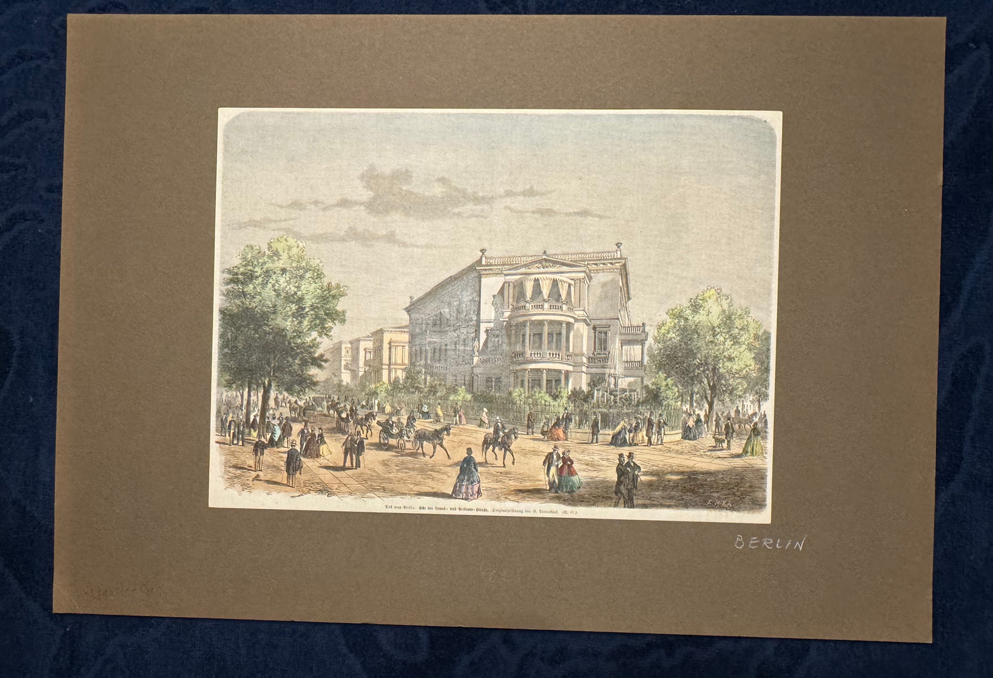 Original Berlin Ansicht 1870 | Tiergarten Architektur & Stadtleben