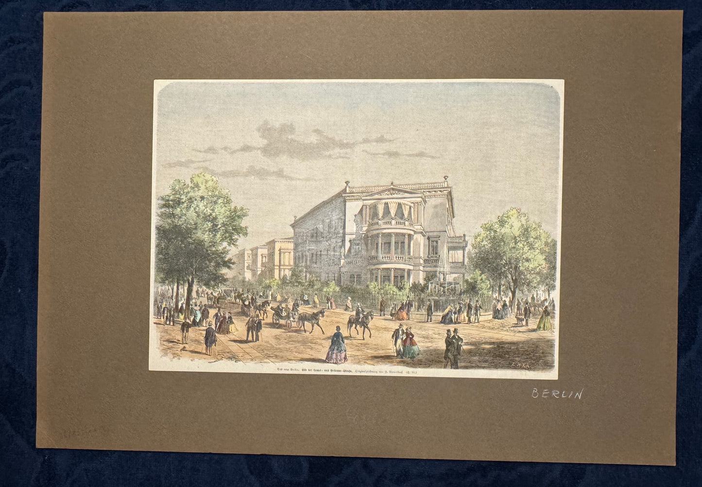 Original Berlin Ansicht 1870 | Tiergarten Architektur & Stadtleben