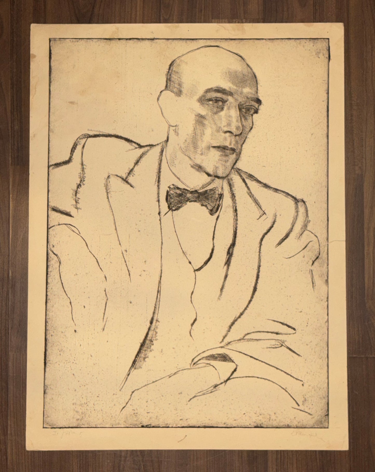 Arnold Schönberg Porträt 1920 Original Radierung | Expressionismus Musiker & Komponist Darstellung Wiener Moderne