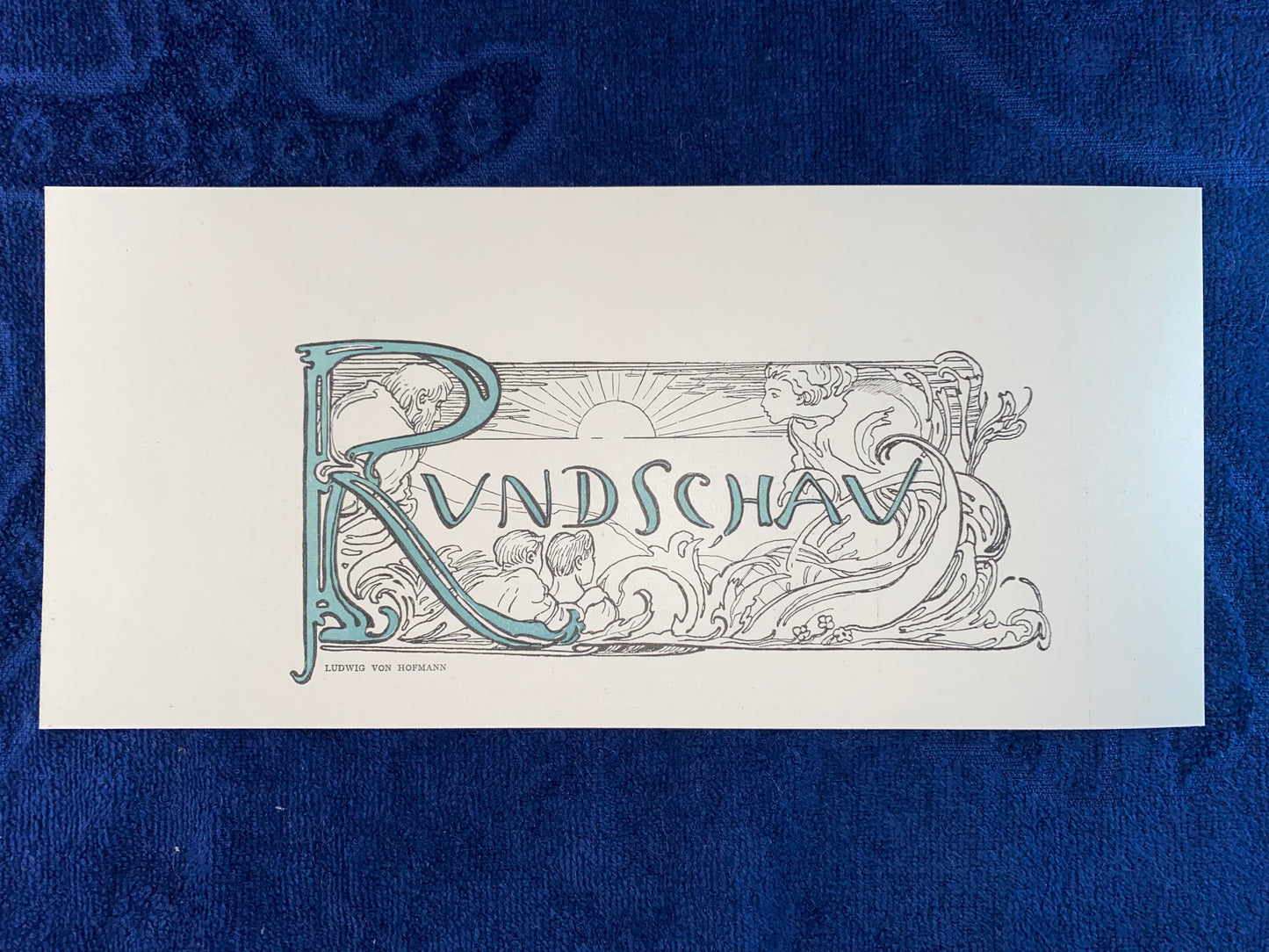 Jugendstildruck Ludwig von Hofmann Rundschau 1900 | Original Typografie Grafik