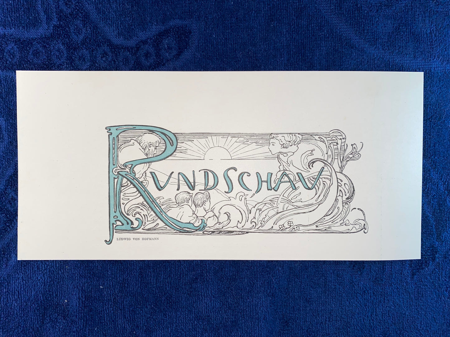 Jugendstildruck Ludwig von Hofmann Rundschau 1900 | Original Typografie Grafik