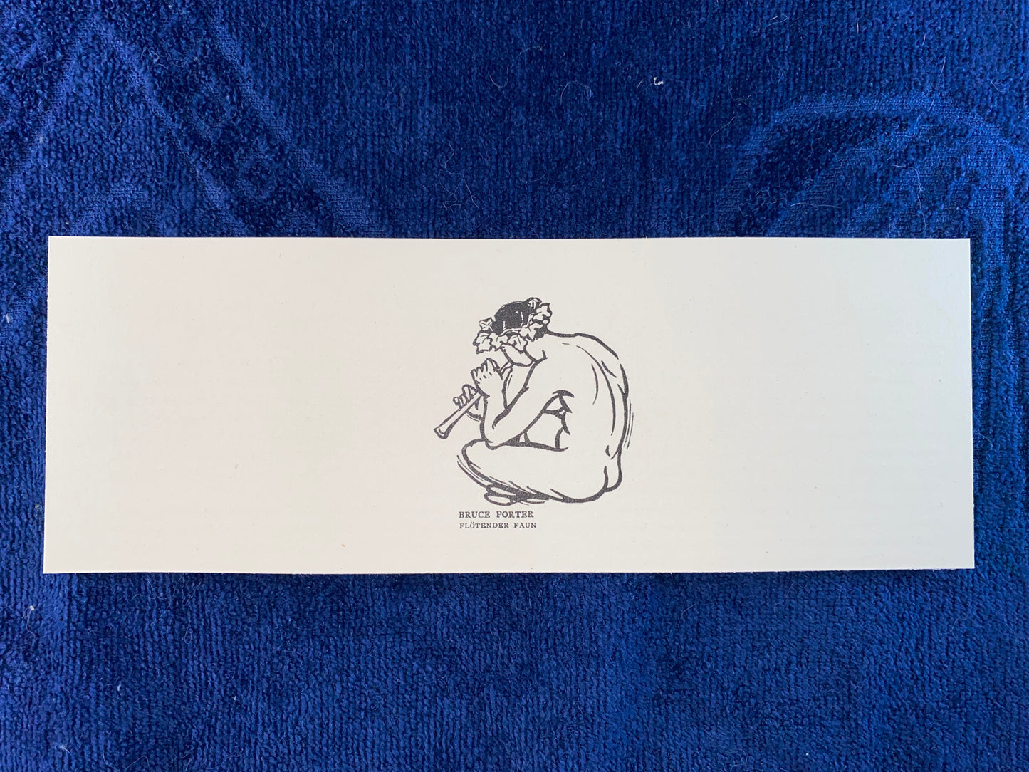 Bruce Porter Flötender Faun Jugendstil 1900 | Original Grafik Mythologie | Vintage Art Nouveau