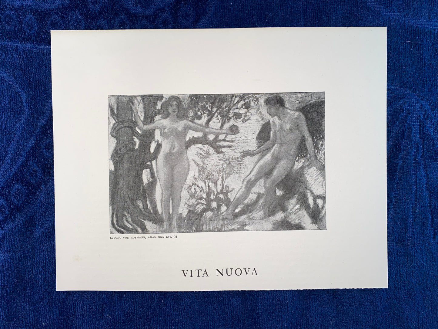 Adam und Eva 1900 Jugendstildruck Ludwig von Hofmann | Grafik Vita Nuova Vintage Art