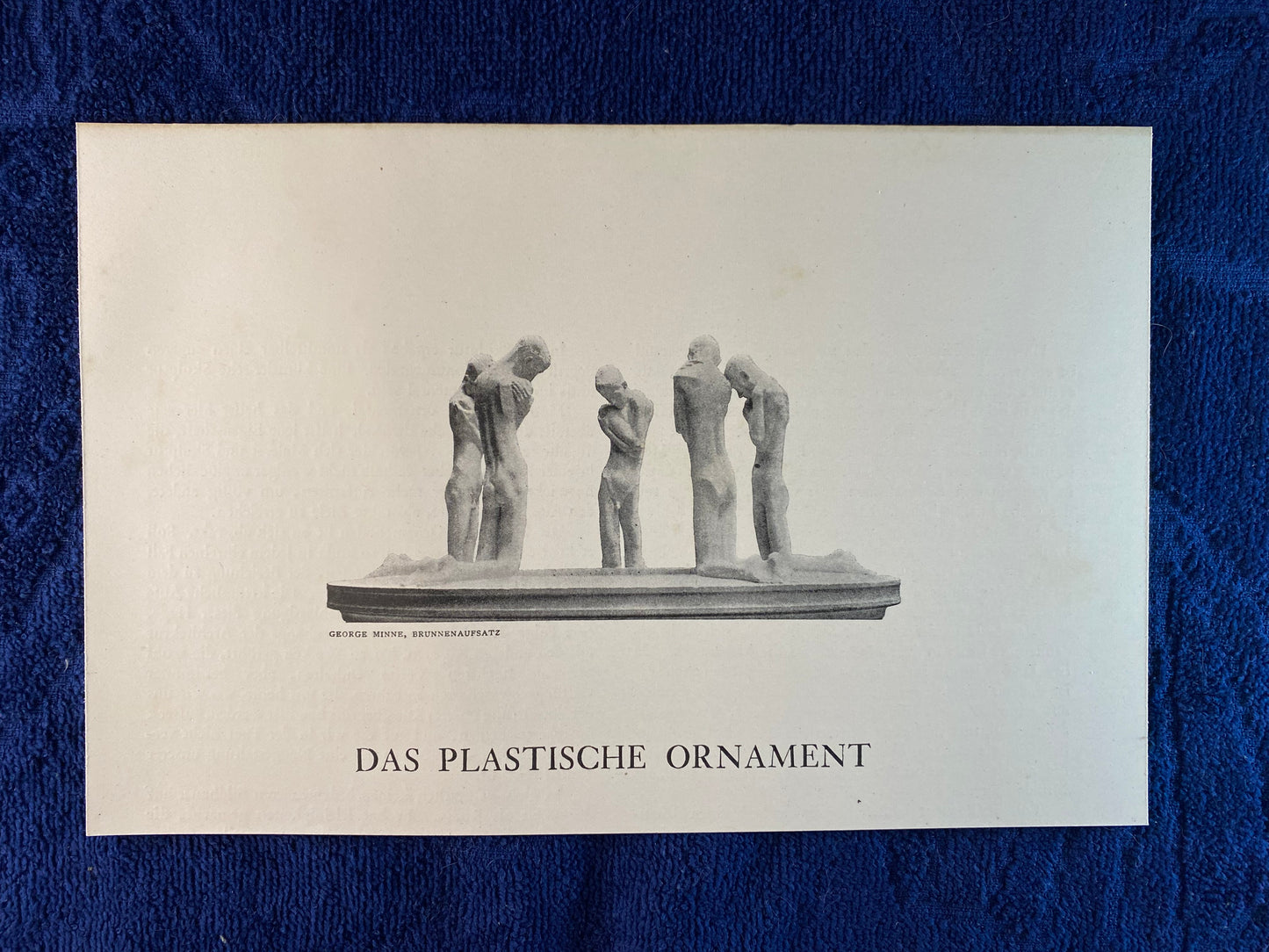 George Minne Brunnenaufsatz 1900 | Original Grafik Skulpturengruppe Jugendstildruck