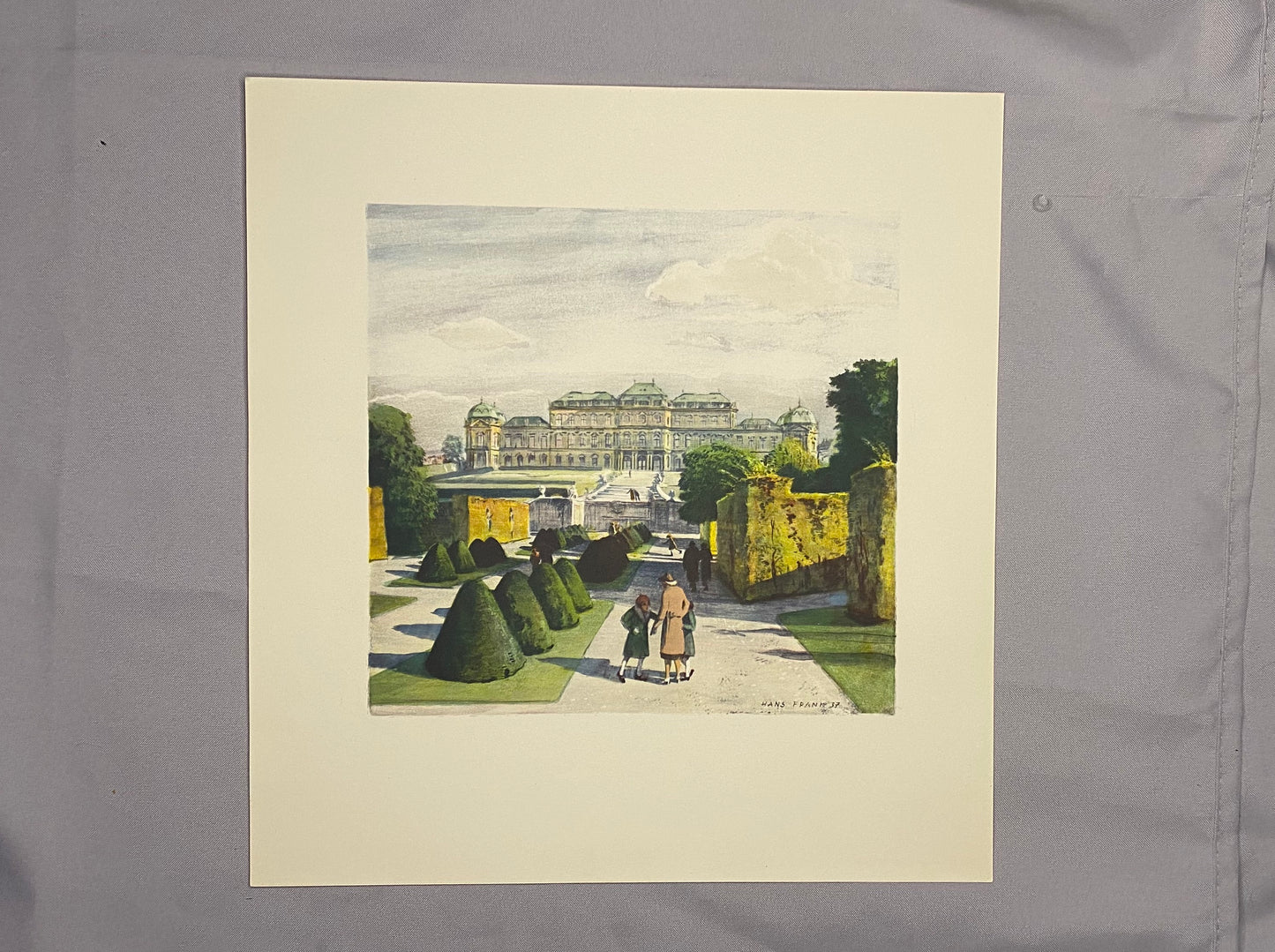 Wien Oberes Belvedere 1930 Original | Hans Frank Schloss Ansicht | Barockgarten Prinz Eugen