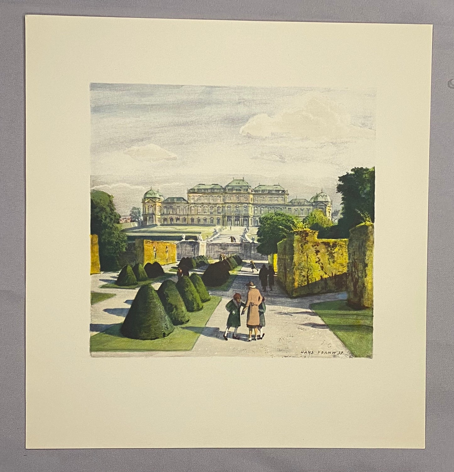 Wien Oberes Belvedere 1930 Original | Hans Frank Schloss Ansicht | Barockgarten Prinz Eugen