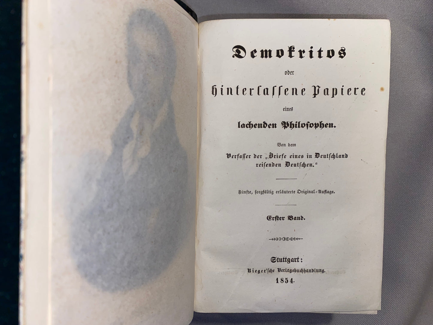 Demokritos - hinterlassene Papiere eines lachenden Philosophen 1854