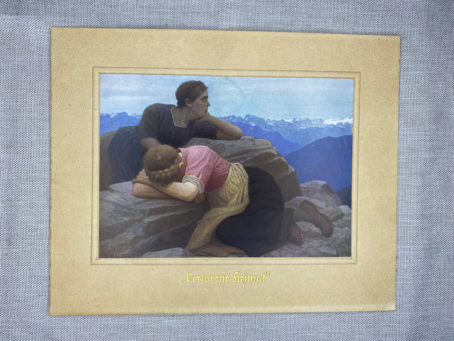 Südtirol Verlorene Heimat | Farblithografie 1900 | Tirol Österreich Alpen