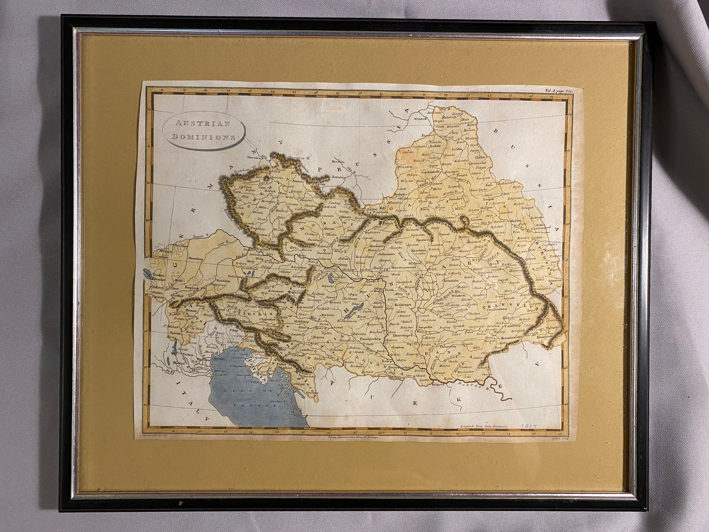 Austrian Dominions Landkarte 1817