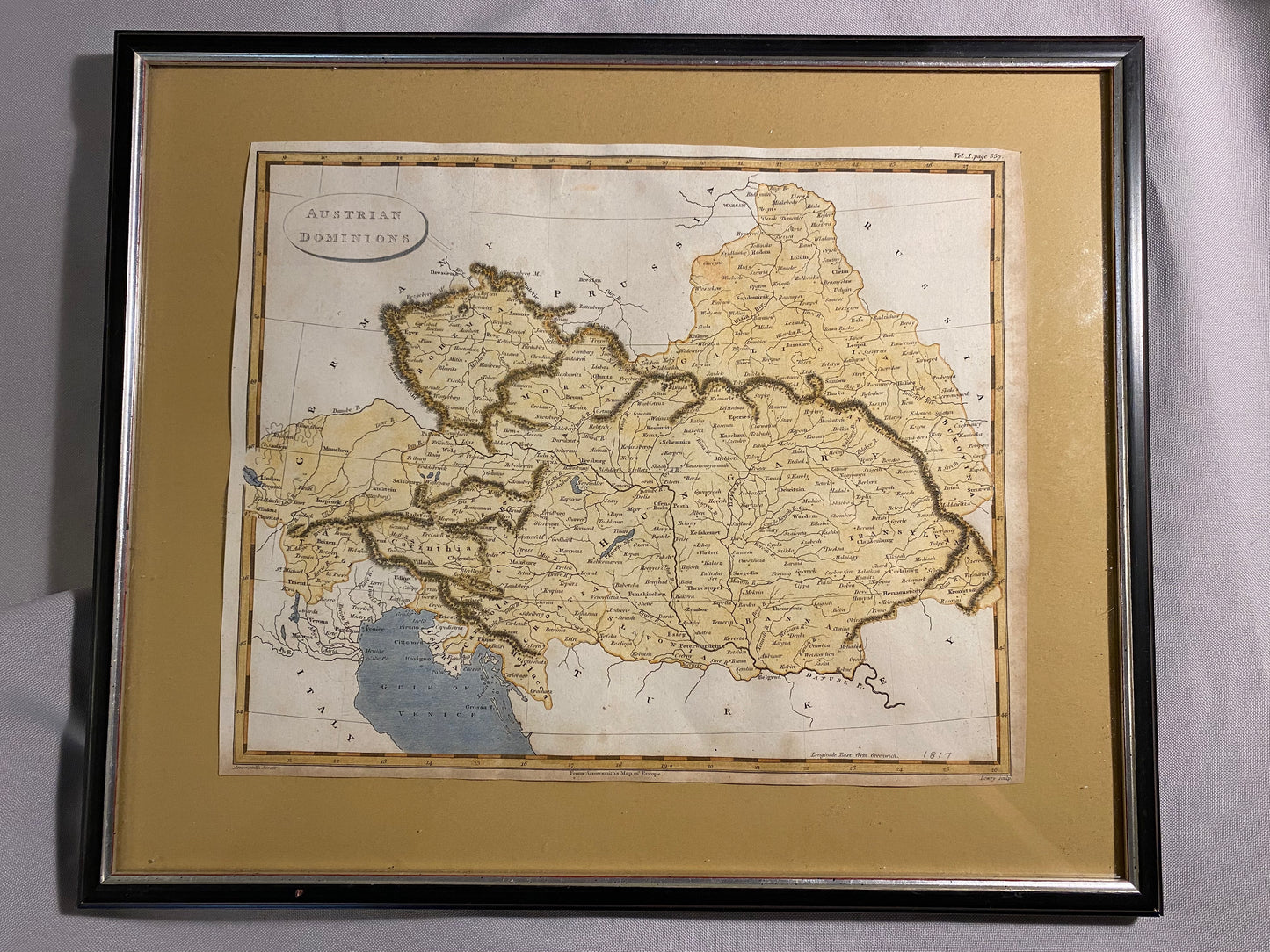 Austrian Dominions Landkarte 1817