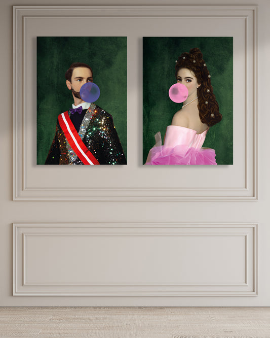 Junger Kaiser & Sissi, Neuinterpretation - 2er Kombination - Poster