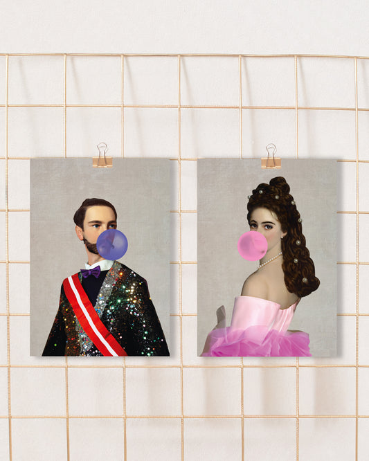 Junger Kaiser & Sissi, Neuinterpretation - 2er Kombination - Poster