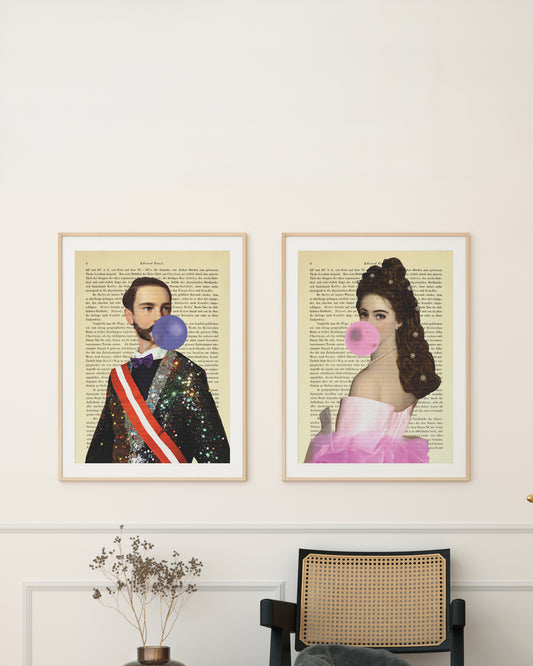 Junger Kaiser & Sissi, Neuinterpretation - 2er Kombination - Print