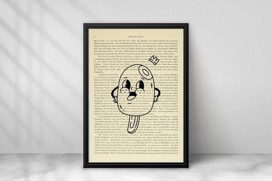 Glückliches Eis am Stiel